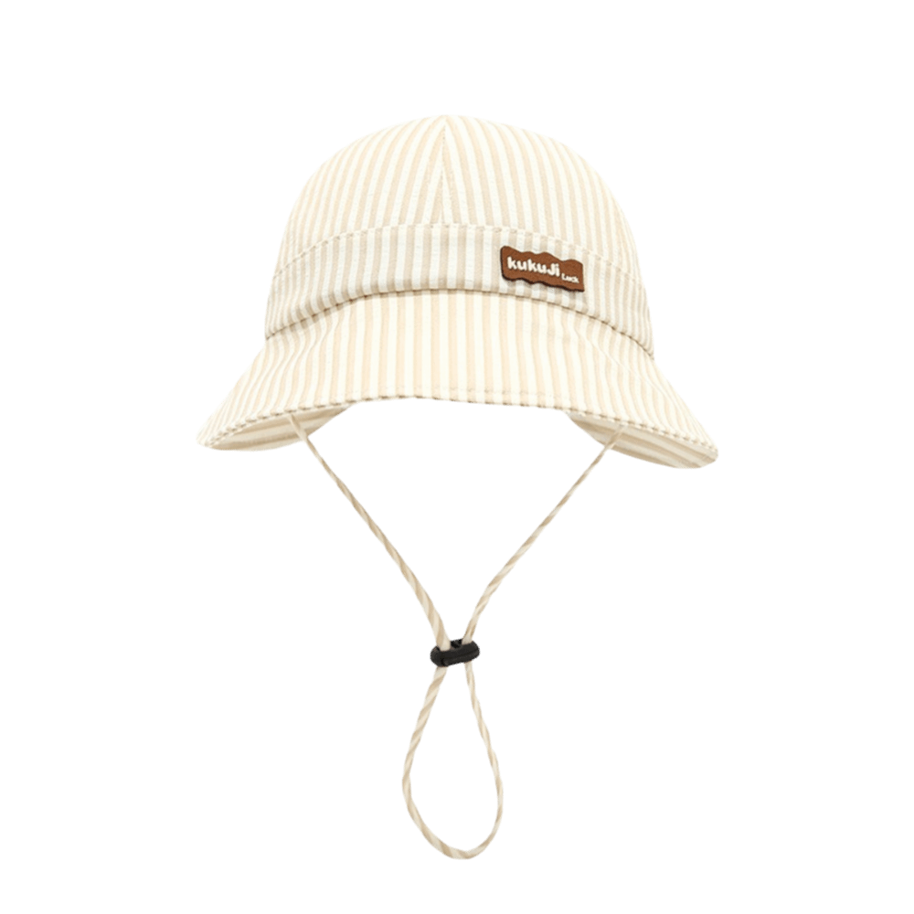 Bucket Hat Cotton - Yeni Çizgili Bebek Kova Şapkası Ayarlanabilir