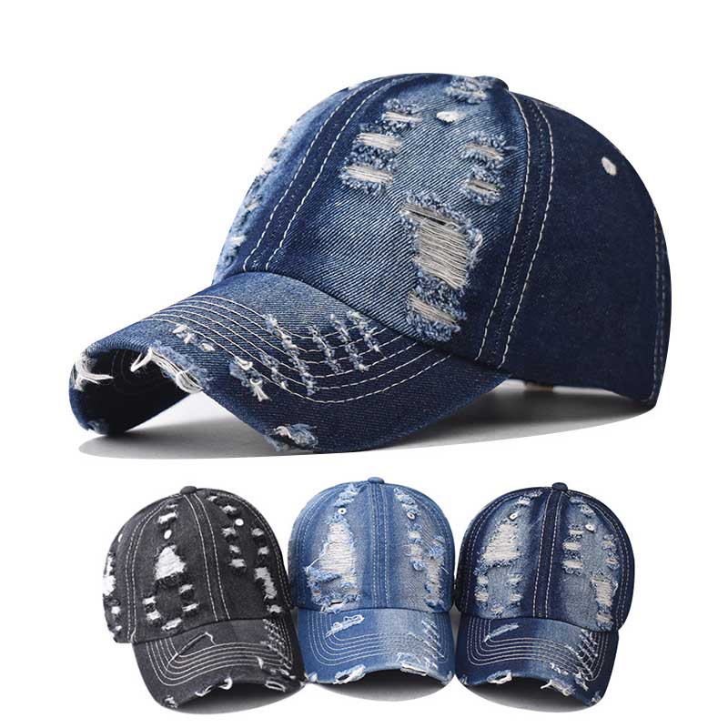 Trucker Cap Mesh - Yaz Açık Güneş Gölge Yıkanmış Kot