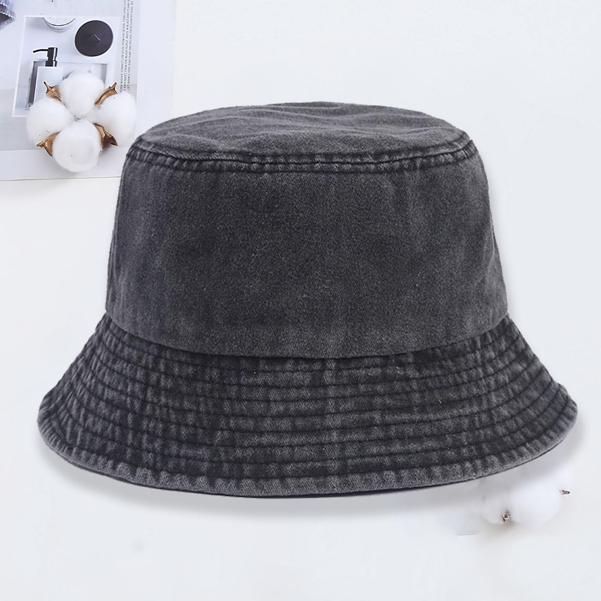 Özel logolu denim kova şapka,  - Bucket Hat Cotton incelemesi ve fiyatı
